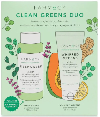 圣诞大促销折扣FARMACY Clean Greens Duo 洁面套装系列