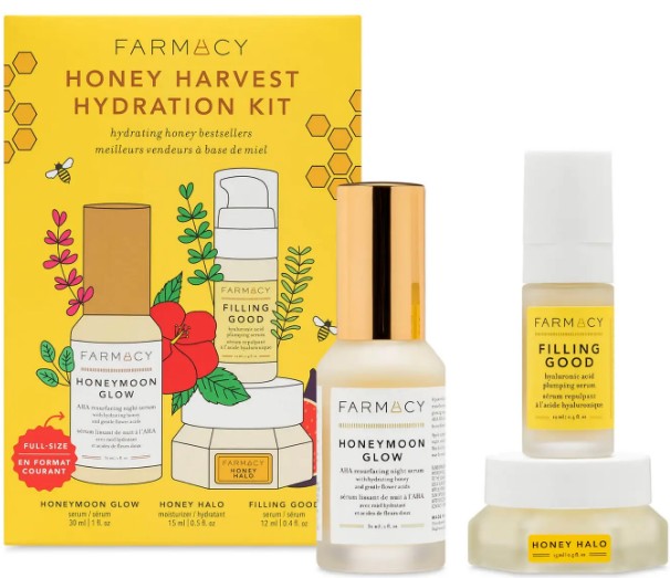 圣诞大促销折扣FARMACY Honey Harvest Hydration Kit 保湿套装