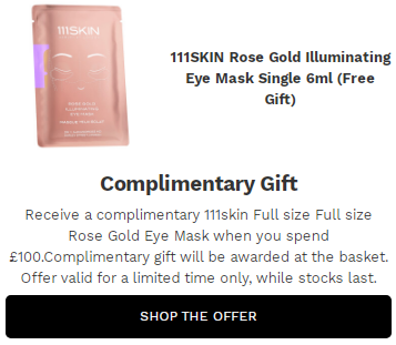 111SKIN REPARATIVE 修复护肤产品系列 - 赠品赠送提示