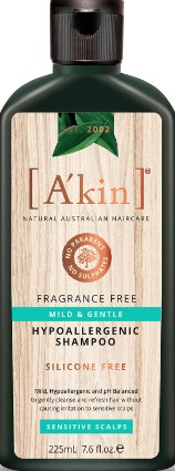 A'kin Mild & Gentle Fragrance Free Shampoo （A'kin轻度温和无香洗发露。）