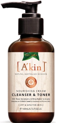 A'kin Nourishing Cream Cleanser & Toner （A’Kin滋养洁面乳和爽肤水）