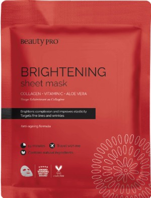 BeautyPro Brightening Collagen Sheet Mask with Vitamin C （BeautyPro 胶原蛋白美白面膜）