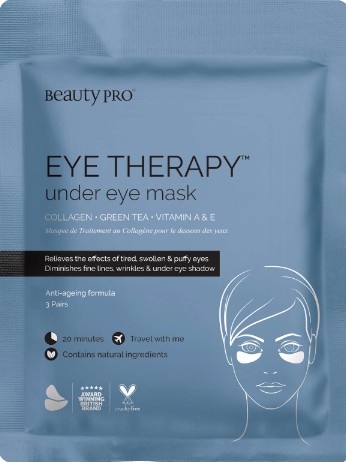 BeautyPro Eye Therapy Under Eye Mask with Collagen and Green Tea Extract (3 Applications) （BeautyPro 眼部护理面膜 (3 对)）