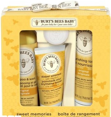 Burt's Bees Baby Bee Sweet Memories Gift Set with Keepsake Photo Box伯特小蜜蜂婴儿宝宝精选套装礼盒