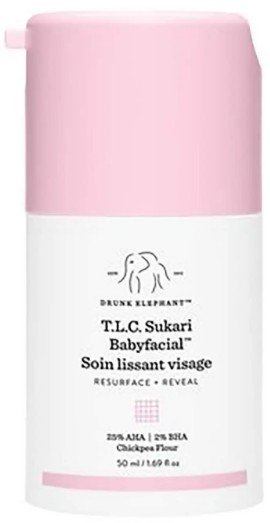 Drunk Elephant T.L.C. Sukari Babyfacial 婴儿般柔软的焕肤面膜(15毫升和50毫升包装)
