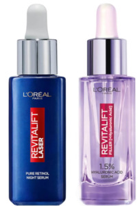 L'Oréal Paris Hyaluronic Acid Serum and Revitalift Laser Retinol Serum Bundle