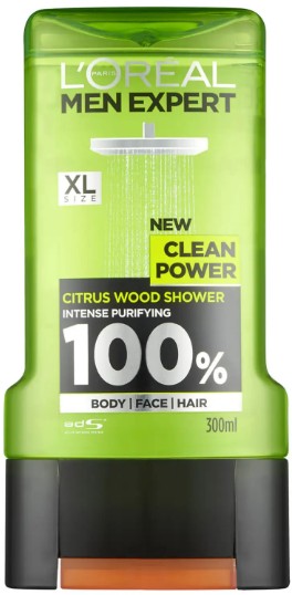 L'Oréal Paris Men Expert Clean Power Shower Gel 巴黎欧莱雅男士强力沐浴露300毫升