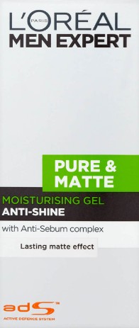 L'Oréal Men Expert Pure and Matte Anti-Shine Gel Moisturiser for Oily Skin欧莱雅男士抗衰老凝胶保湿霜