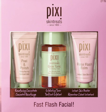 PIXI Fast Flash Facial （Pixi 快速闪电般面部护理- 3合1套装）