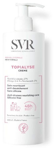 SVR Topialyse Moisturising Face + Body Cream for Dry, Sensitive + Eczema-Prone Skin of All Ages - 400ml （SVR 面部和身体护肤保湿霜 400毫升）