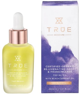 TRUE Skincare Certified Organic Rejuvenating Cacay and Frankincense Facial Oil 面部精油30毫升