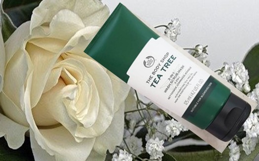 The Body Shop Tea Tree 3-in-1 Wash Scrub Mask茶树三合一洁净磨砂面膜