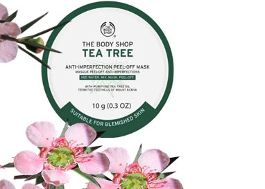 The Body Shop Tea Tree Anti-Imperfection Peel-Off Mask茶树抗瑕疵撕离面膜