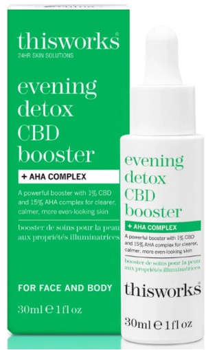 This Works Evening Detox CBD Booster and AHA Complex 晚间排毒AHA复合物和CBD促进剂