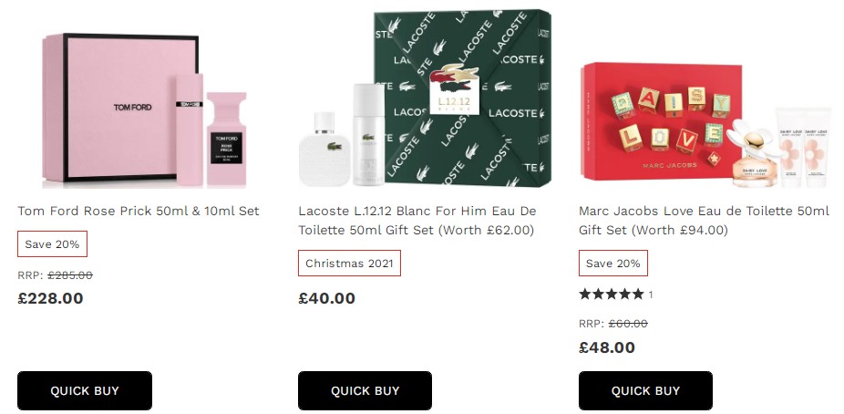 英国圣诞节折扣期间 – Fragrance Gift Sets 香水系列的圣诞礼物3