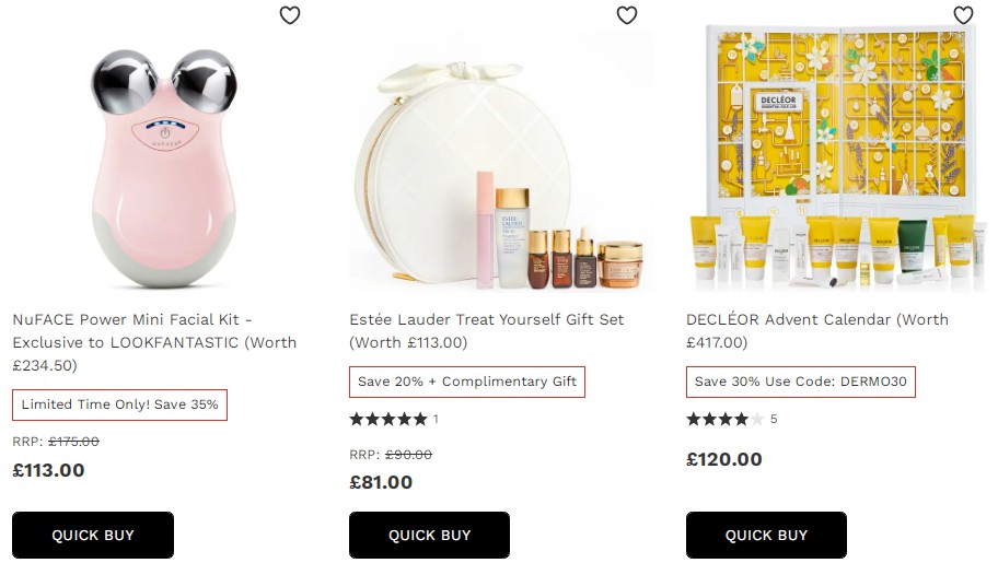 英国圣诞节折扣期间 – 护肤护理的圣诞礼物10