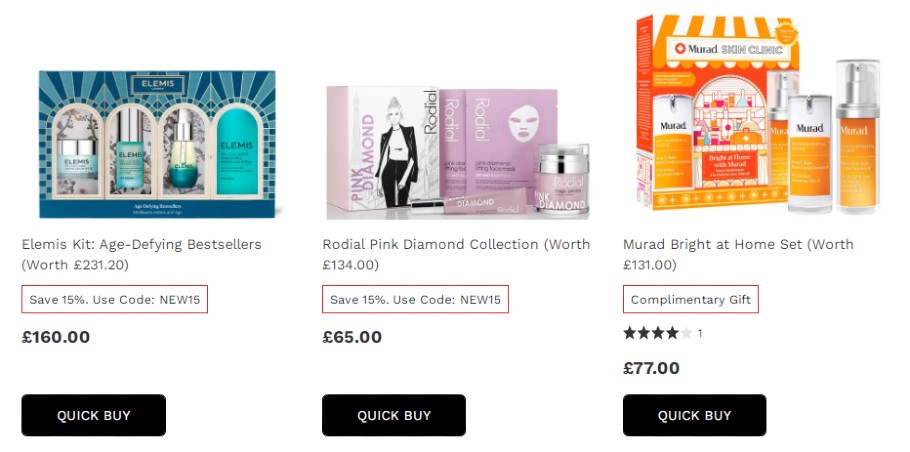 英国圣诞节折扣期间 – 护肤护理的圣诞礼物2