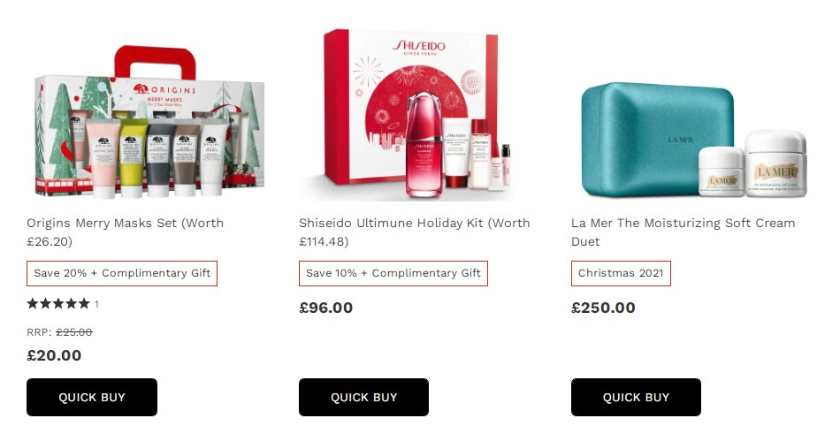 英国圣诞节折扣期间 – 护肤护理的圣诞礼物4
